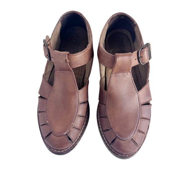 Timberland Brown Leather Fisherman Sandals Women’s Size 5M - Picture 1 of 15